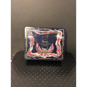 commemorative Harrods tin celebrating the coronation of King Charles III